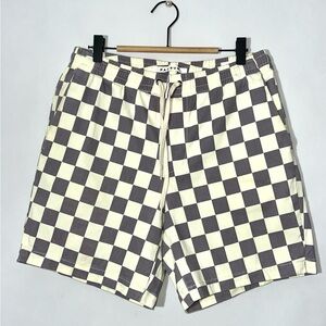 Pacsun Mans Purple Checkered Twill Volley Shorts Small